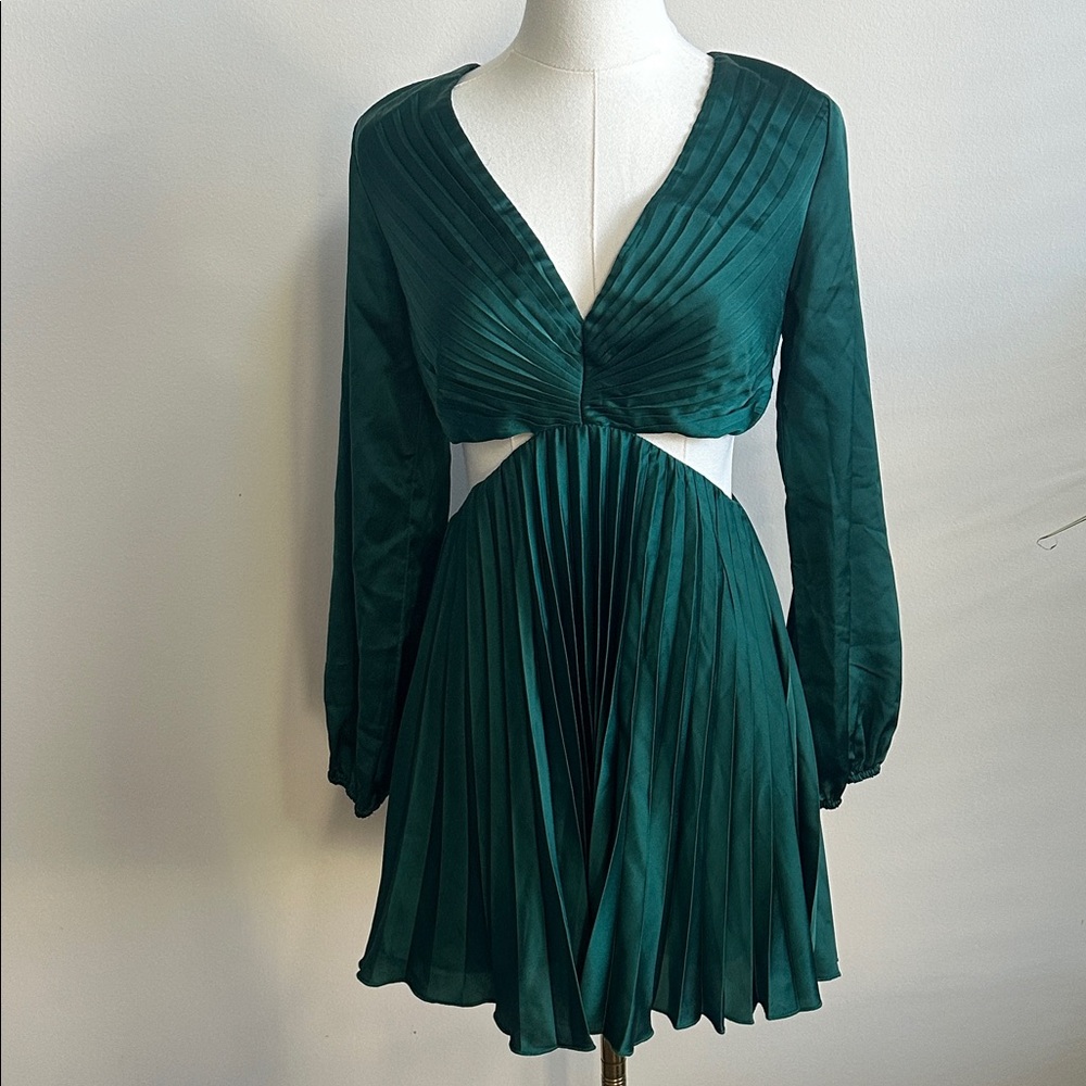 Abercrombie & Fitch Green Long Sleeve Dress